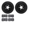 8502-39119 Drilled/Slotted Brake Rotors w/5000 Advanced Brake Pads Kit [Black], Fits Select Mopar, Position: Front - image 1