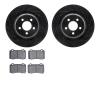 8502-39122 Drilled/Slotted Brake Rotors w/5000 Advanced Brake Pads Kit [Black], 2005-2020 Mopar, Position: Rear - image 1