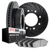 8502-40001 Drilled/Slotted Brake Rotors w/5000 Advanced Brake Pads Kit [Black], 1973-1993 Mopar, Position: Front - image 2