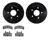 8502-40037 Drilled/Slotted Brake Rotors w/5000 Advanced Brake Pads Kit [Black], 1999-1999 Mopar, Position: Front - image 1
