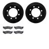 8502-40068 Drilled/Slotted Brake Rotors w/5000 Advanced Brake Pads Kit [Black], 2000-2002 Mopar, Position: Rear - image 1
