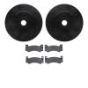 8502-40085 Drilled/Slotted Brake Rotors w/5000 Advanced Brake Pads Kit [Black], 1976-1978 Mopar, Position: Front - image 1