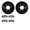 8502-40267 Drilled/Slotted Brake Rotors w/5000 Advanced Brake Pads Kit [Black], Fits Select Multiple Makes/Models, Position: Fro - image 1