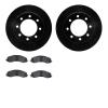 8502-40487 Drilled/Slotted Brake Rotors w/5000 Advanced Brake Pads Kit [Black], Fits Select Mopar, Position: Front - image 1