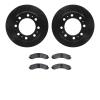 8502-40518 Drilled/Slotted Brake Rotors w/5000 Advanced Brake Pads Kit [Black], Fits Select Mopar, Position: Rear - image 1