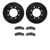 8502-40531 Drilled/Slotted Brake Rotors w/5000 Advanced Brake Pads Kit [Black], Fits Select Mopar, Position: Rear - image 1