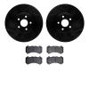 8502-42094 Drilled/Slotted Brake Rotors w/5000 Advanced Brake Pads Kit [Black], Fits Select Mopar, Position: Front - image 1