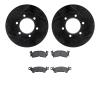 8502-42198 Drilled/Slotted Brake Rotors w/5000 Advanced Brake Pads Kit [Black], 1971-1991 Multiple Makes/Models, Position: Front - image 1