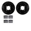 8502-43001 Drilled/Slotted Brake Rotors w/5000 Advanced Brake Pads Kit [Black], 1974-1987 Multiple Makes/Models, Position: Front - image 1