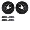 8502-45004 Drilled/Slotted Brake Rotors w/5000 Advanced Brake Pads Kit [Black], 2006-2016 GM, Position: Front - image 1