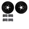 8502-45012 Drilled/Slotted Brake Rotors w/5000 Advanced Brake Pads Kit [Black], 2009-2009 GM, Position: Front - image 1