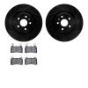 8502-45014 Drilled/Slotted Brake Rotors w/5000 Advanced Brake Pads Kit [Black], 2010-2015 GM, Position: Front - image 1