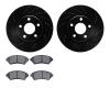 8502-45036 Drilled/Slotted Brake Rotors w/5000 Advanced Brake Pads Kit [Black], 1997-2005 GM, Position: Front - image 1