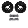 8502-46038 Drilled/Slotted Brake Rotors w/5000 Advanced Brake Pads Kit [Black], 2016-2019 GM, Position: Front - image 1