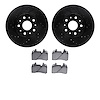8502-46039 Drilled/Slotted Brake Rotors w/5000 Advanced Brake Pads Kit [Black], 2019-2019 GM, Position: Front - image 1