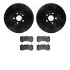 8502-46203 Drilled/Slotted Brake Rotors w/5000 Advanced Brake Pads Kit [Black], 2009-2015 GM, Position: Front - image 1