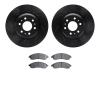 8502-46269 Drilled/Slotted Brake Rotors w/5000 Advanced Brake Pads Kit [Black], 2004-2009 GM, Position: Front - image 1