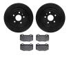 8502-47045 Drilled/Slotted Brake Rotors w/5000 Advanced Brake Pads Kit [Black], Fits Select GM, Position: Rear - image 1