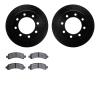 8502-48008 Drilled/Slotted Brake Rotors w/5000 Advanced Brake Pads Kit [Black], 2003-2017 GM, Position: Rear - image 1