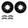 8502-48043 Drilled/Slotted Brake Rotors w/5000 Advanced Brake Pads Kit [Black], Fits Select GM, Position: Rear - image 1