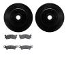 8502-48147 Drilled/Slotted Brake Rotors w/5000 Advanced Brake Pads Kit [Black], 1990-2002 GM, Position: Front - image 1