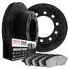 8502-48156 Drilled/Slotted Brake Rotors w/5000 Advanced Brake Pads Kit [Black], 1976-2005 Multiple Makes/Models, Position: Rear, - image 1