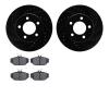 8502-54005 Drilled/Slotted Brake Rotors w/5000 Advanced Brake Pads Kit [Black], 1993-1993 Ford/Lincoln/Mercury/Mazda, Position:  - image 1