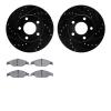 8502-54006 Drilled/Slotted Brake Rotors w/5000 Advanced Brake Pads Kit [Black], 1999-2004 Ford/Lincoln/Mercury/Mazda, Position:  - image 1