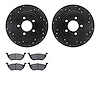 8502-54013 Drilled/Slotted Brake Rotors w/5000 Advanced Brake Pads Kit [Black], 2005-2008 Ford/Lincoln/Mercury/Mazda, Position:  - image 1