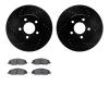 8502-54026 Drilled/Slotted Brake Rotors w/5000 Advanced Brake Pads Kit [Black], 2005-2010 Ford/Lincoln/Mercury/Mazda, Position:  - image 1