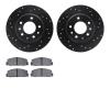 8502-54041 Drilled/Slotted Brake Rotors w/5000 Advanced Brake Pads Kit [Black], 2003-2005 Ford/Lincoln/Mercury/Mazda, Position:  - image 1
