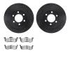 8502-54085 Drilled/Slotted Brake Rotors w/5000 Advanced Brake Pads Kit [Black], 2010-2017 Ford/Lincoln/Mercury/Mazda, Position:  - image 1