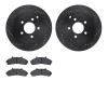 8502-54105 Drilled/Slotted Brake Rotors w/5000 Advanced Brake Pads Kit [Black], 1995-1997 Ford/Lincoln/Mercury/Mazda, Position:  - image 1