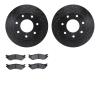 8502-54116 Drilled/Slotted Brake Rotors w/5000 Advanced Brake Pads Kit [Black], 1997-2004 Ford/Lincoln/Mercury/Mazda, Position:  - image 1