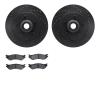 8502-54117 Drilled/Slotted Brake Rotors w/5000 Advanced Brake Pads Kit [Black], 1997-2000 Ford/Lincoln/Mercury/Mazda, Position:  - image 1