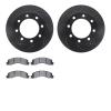 8502-54127 Drilled/Slotted Brake Rotors w/5000 Advanced Brake Pads Kit [Black], 1999-2005 Ford/Lincoln/Mercury/Mazda, Position:  - image 1
