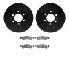 8502-54148 Drilled/Slotted Brake Rotors w/5000 Advanced Brake Pads Kit [Black], 2002-2006 Ford/Lincoln/Mercury/Mazda, Position:  - image 1