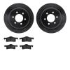 8502-54149 Drilled/Slotted Brake Rotors w/5000 Advanced Brake Pads Kit [Black], 2002-2006 Ford/Lincoln/Mercury/Mazda, Position:  - image 1