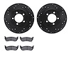 8502-54151 Drilled/Slotted Brake Rotors w/5000 Advanced Brake Pads Kit [Black], 2006-2010 Ford/Lincoln/Mercury/Mazda, Position:  - image 1