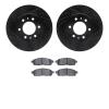 8502-54159 Drilled/Slotted Brake Rotors w/5000 Advanced Brake Pads Kit [Black], 2009-2009 Ford/Lincoln/Mercury/Mazda, Position:  - image 1