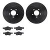 8502-54170 Drilled/Slotted Brake Rotors w/5000 Advanced Brake Pads Kit [Black], 2008-2012 Ford/Lincoln/Mercury/Mazda, Position:  - image 1
