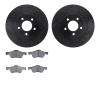 8502-54171 Drilled/Slotted Brake Rotors w/5000 Advanced Brake Pads Kit [Black], 2009-2012 Ford/Lincoln/Mercury/Mazda, Position:  - image 1