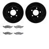 8502-54309 Drilled/Slotted Brake Rotors w/5000 Advanced Brake Pads Kit [Black], 1991-1992 Ford/Lincoln/Mercury/Mazda, Position:  - image 1