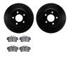 8502-55138 Drilled/Slotted Brake Rotors w/5000 Advanced Brake Pads Kit [Black], 1994-2004 Ford/Lincoln/Mercury/Mazda, Position:  - image 1