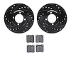 8502-56088 Drilled/Slotted Brake Rotors w/5000 Advanced Brake Pads Kit [Black], 1964-1967 Ford/Lincoln/Mercury/Mazda, Position:  - image 1