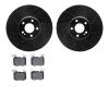 8502-63066 Drilled/Slotted Brake Rotors w/5000 Advanced Brake Pads Kit [Black], Fits Select Mercedes-Benz, Position: Front - image 1