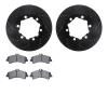 8502-63499 Drilled/Slotted Brake Rotors w/5000 Advanced Brake Pads Kit [Black], 2007-2018 Multiple Makes/Models, Position: Rear - image 1