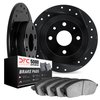 8502-65002 Drilled/Slotted Brake Rotors w/5000 Advanced Brake Pads Kit [Black], 1981-1987 GM, Position: Front - image 2