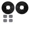 8502-67002 Drilled/Slotted Brake Rotors w/5000 Advanced Brake Pads Kit [Black], 1974-1978 Infiniti/Nissan, Position: Front - image 1