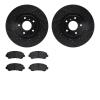 8502-67049 Drilled/Slotted Brake Rotors w/5000 Advanced Brake Pads Kit [Black], Fits Select Infiniti/Nissan, Position: Front - image 1